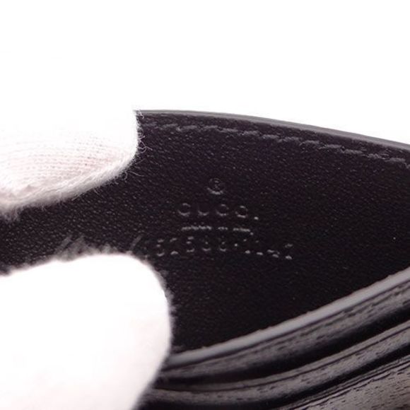 Gucci Card Case Women Men Brand Leather GG Marmont Black 657588 - Picture 6 of 7